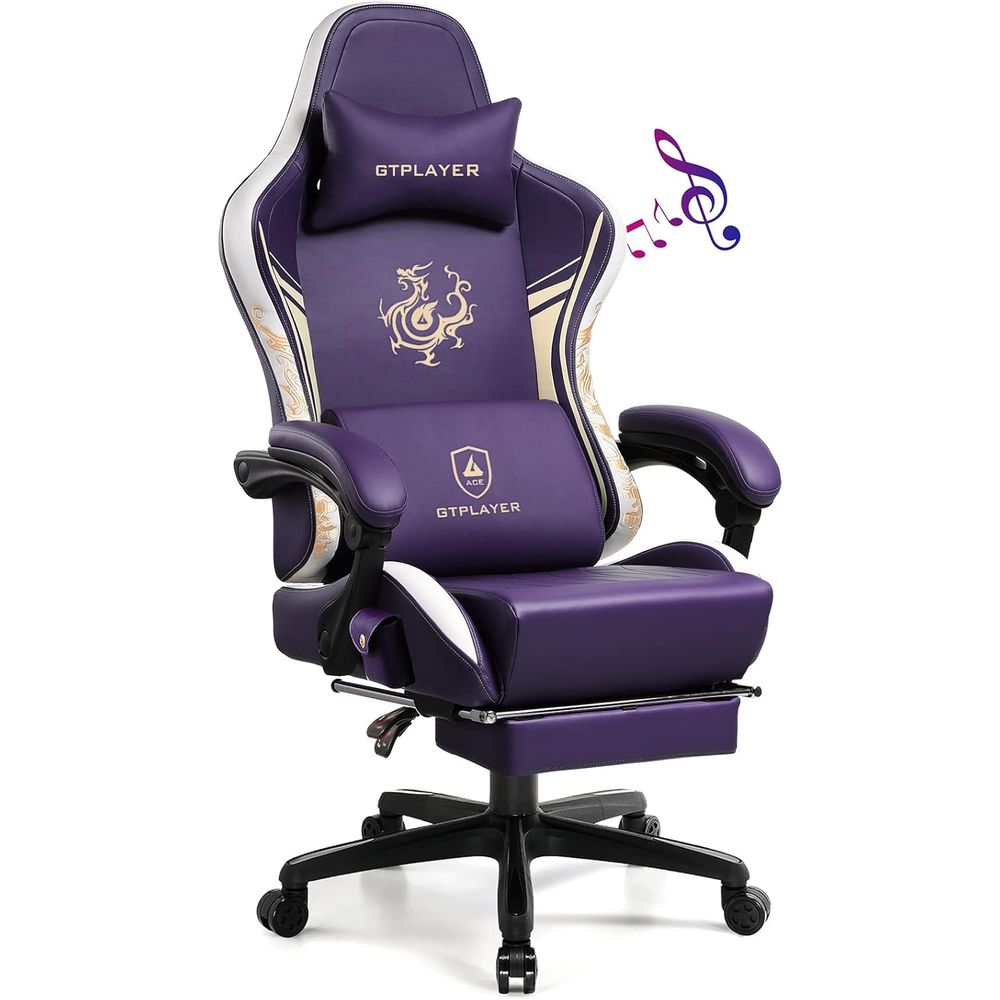 Esports In Gaming - Ergonomic Bluetooth Gaming Chair with Footrest,