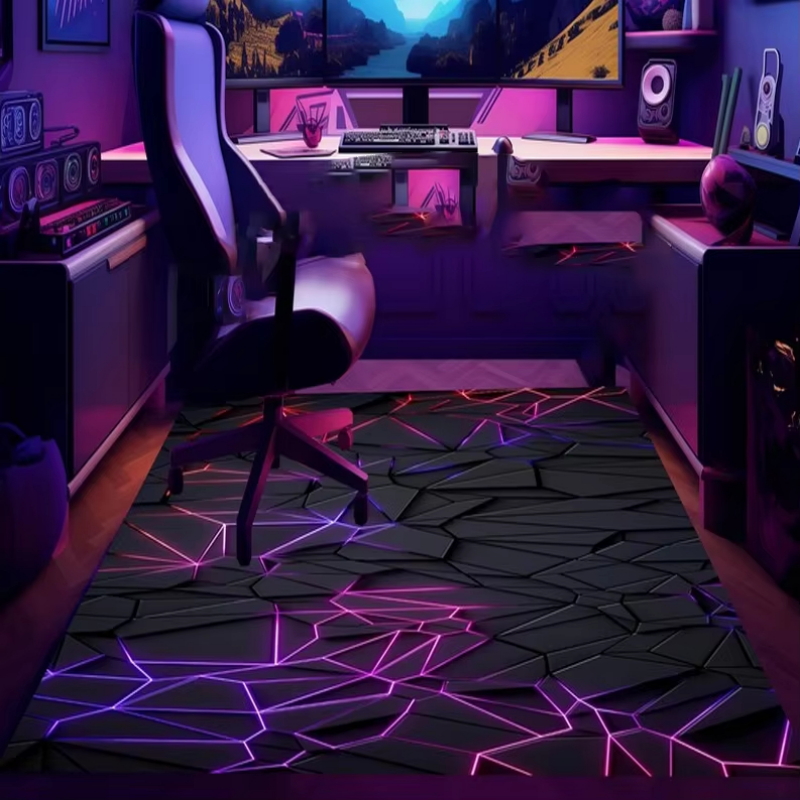 Esports Gaming Hotel - VIKAMA 3D Neon Gaming Room Carpet