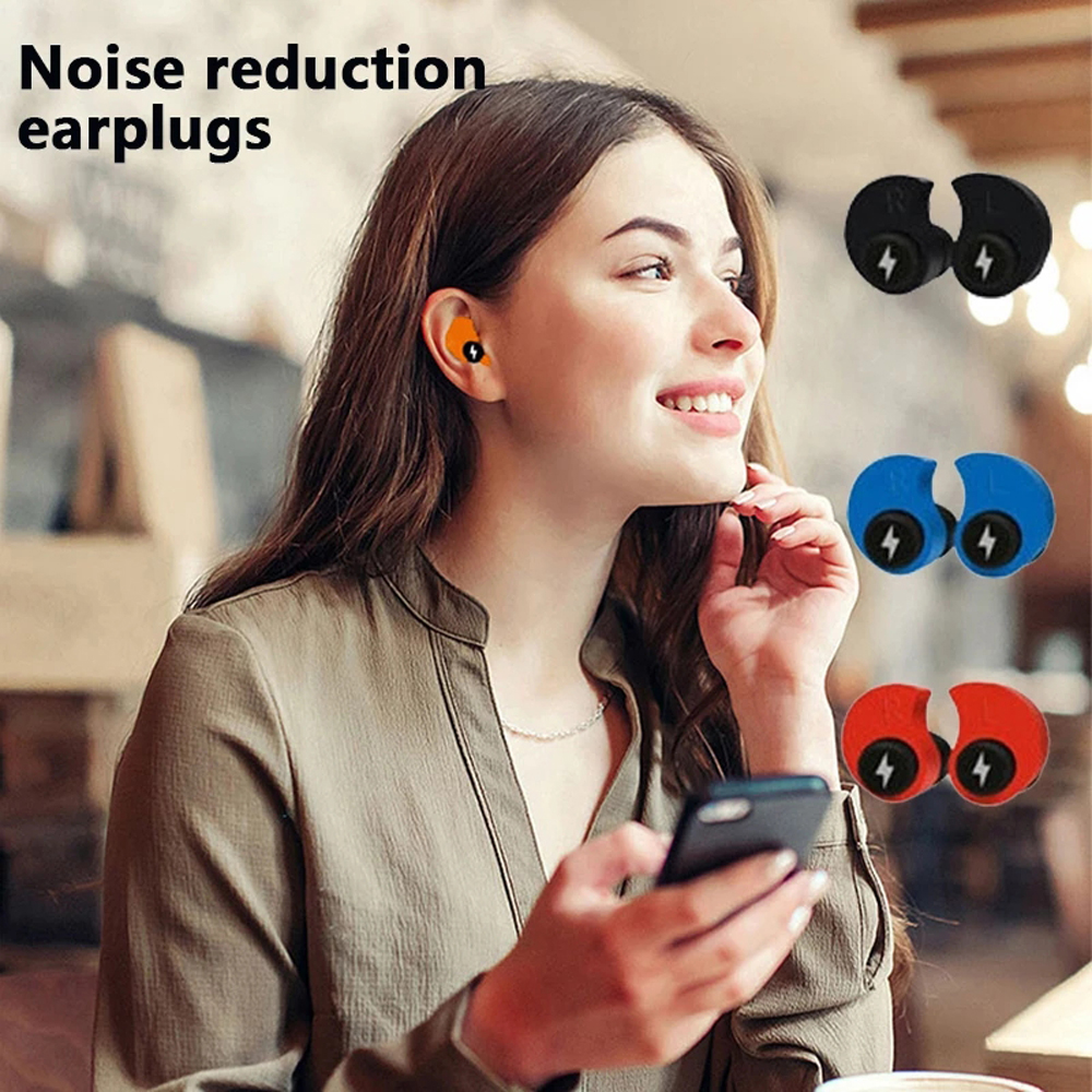 Sound Dampening Foam - Sleep Silicone Ear Plugs Black Soundproof