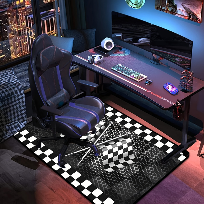 Esports Gaming Hotel - VIKAMA Checkered Racing Flag Gaming Chair
