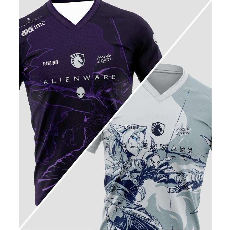 Esports Gaming Team - Summer Team Liquid Alienware E-Sports Jersey,