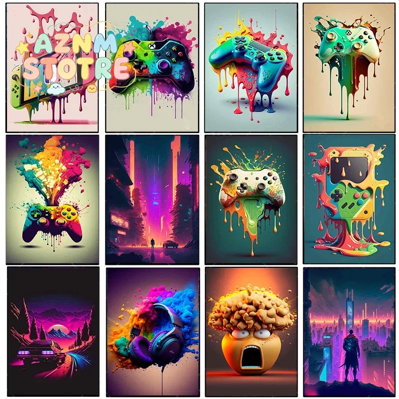 Vintage Canvas Painting Colorf – Esports Gaming Room Bewertung und Preis