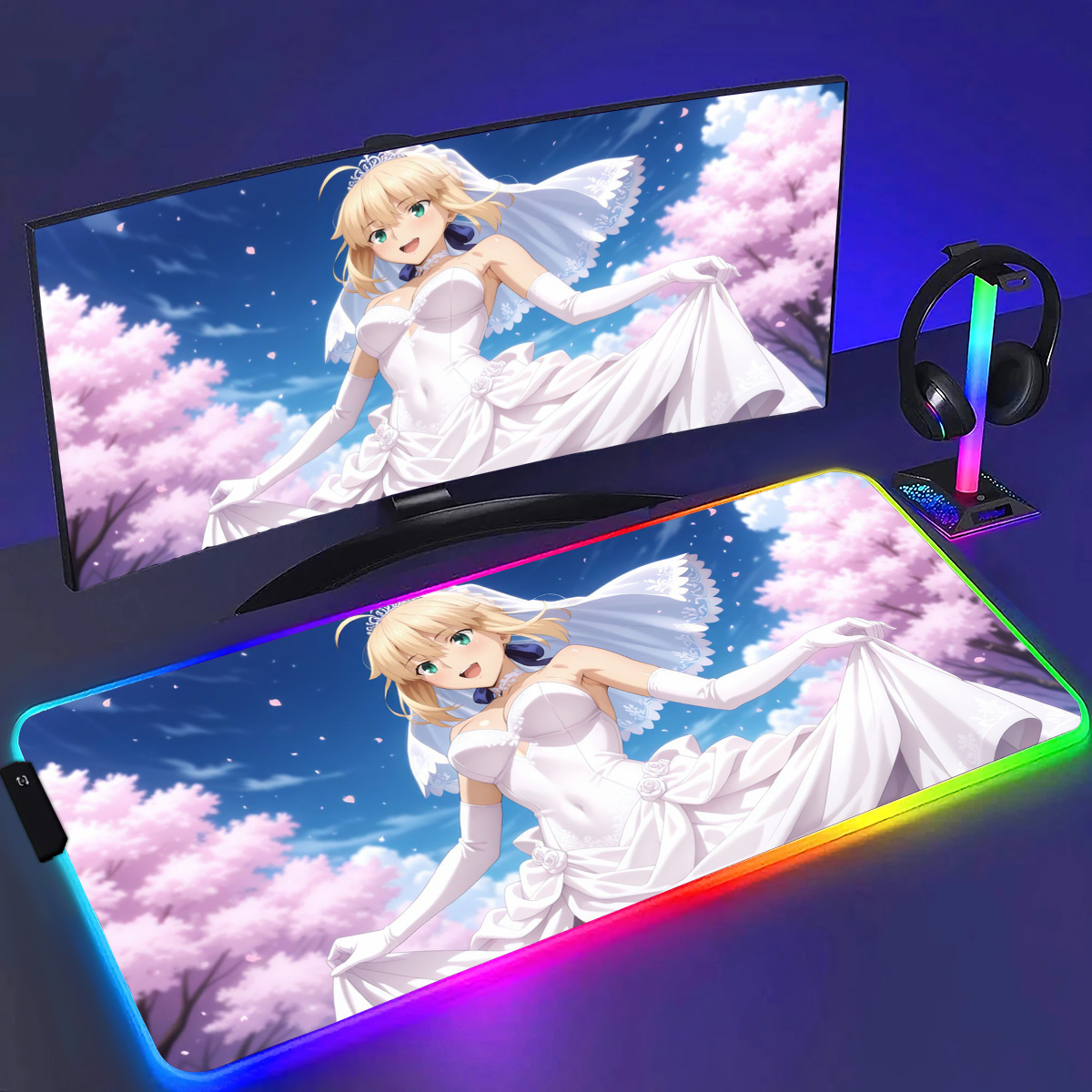 RGB Anime Fate Saber MousePad  – Esports Gaming Laptop Bewertung und Preis