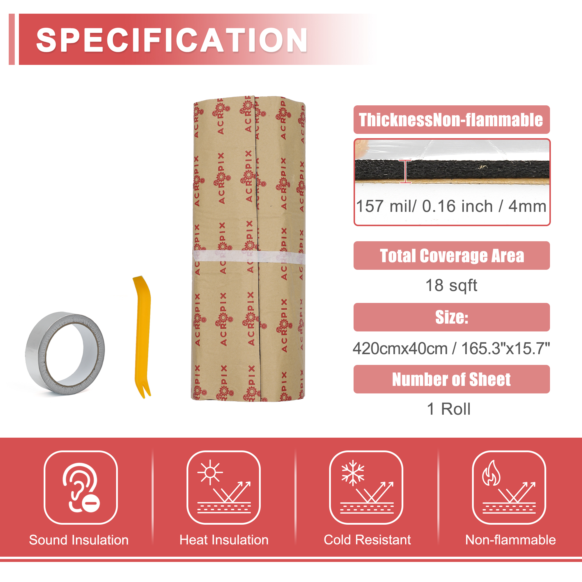 UXCELL 4mm 18sqft 40x420cm Sou – Sound Dampening Foam Bewertung und Preis