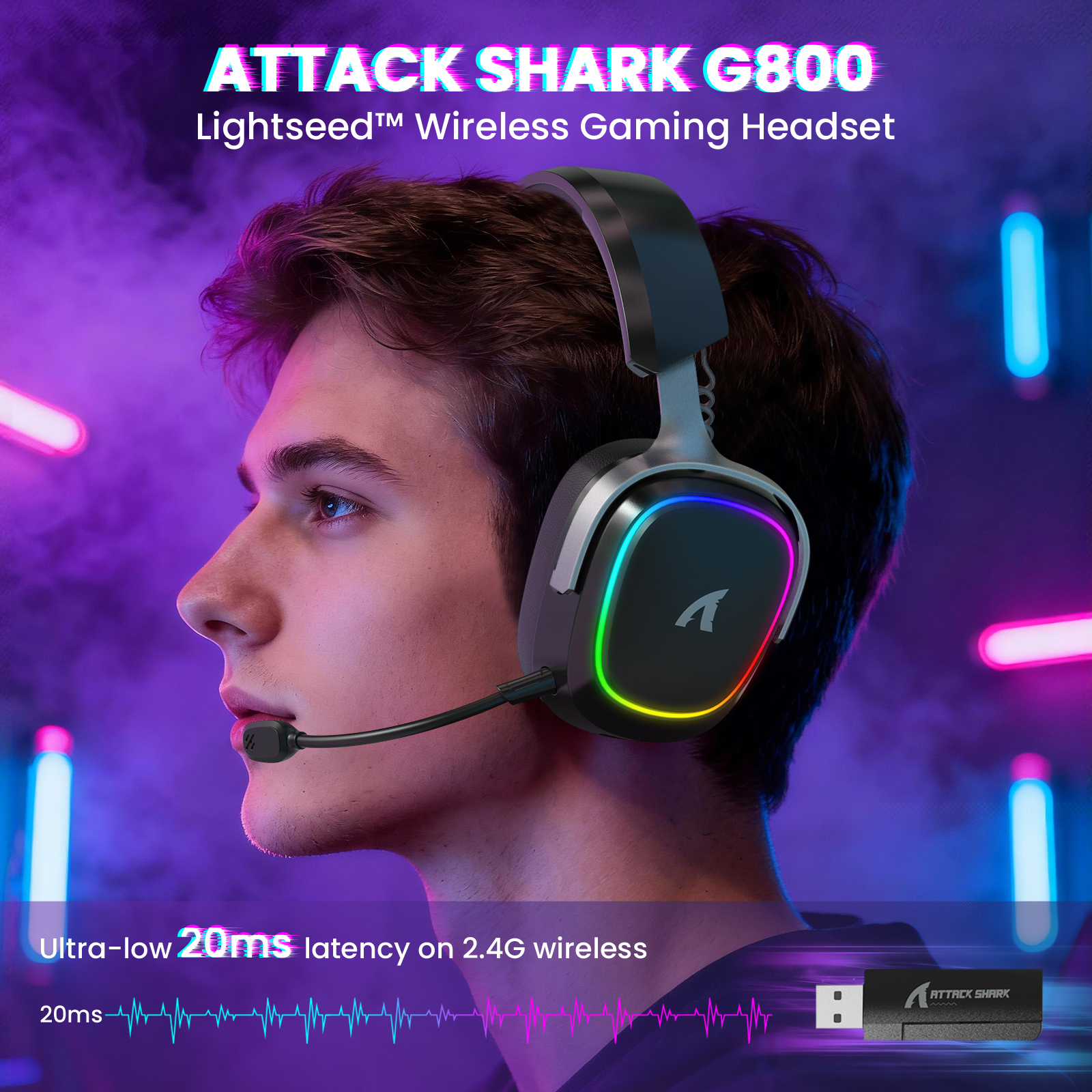 ATTACK SHARK G800 Wireless Gam – Esports Wireless Gaming Headset Bewertung und Preis