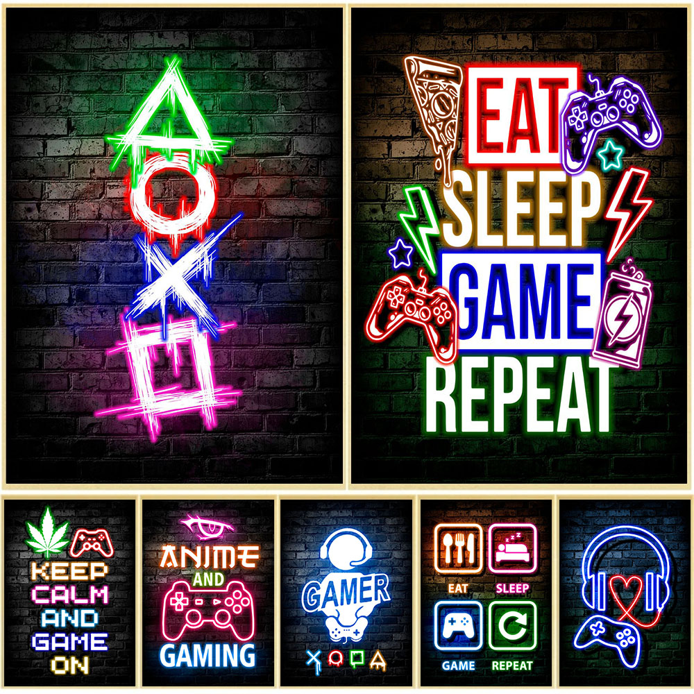 Gaming Neon Eat Sleep Game Rep – Esports Gaming Room Bewertung und Preis